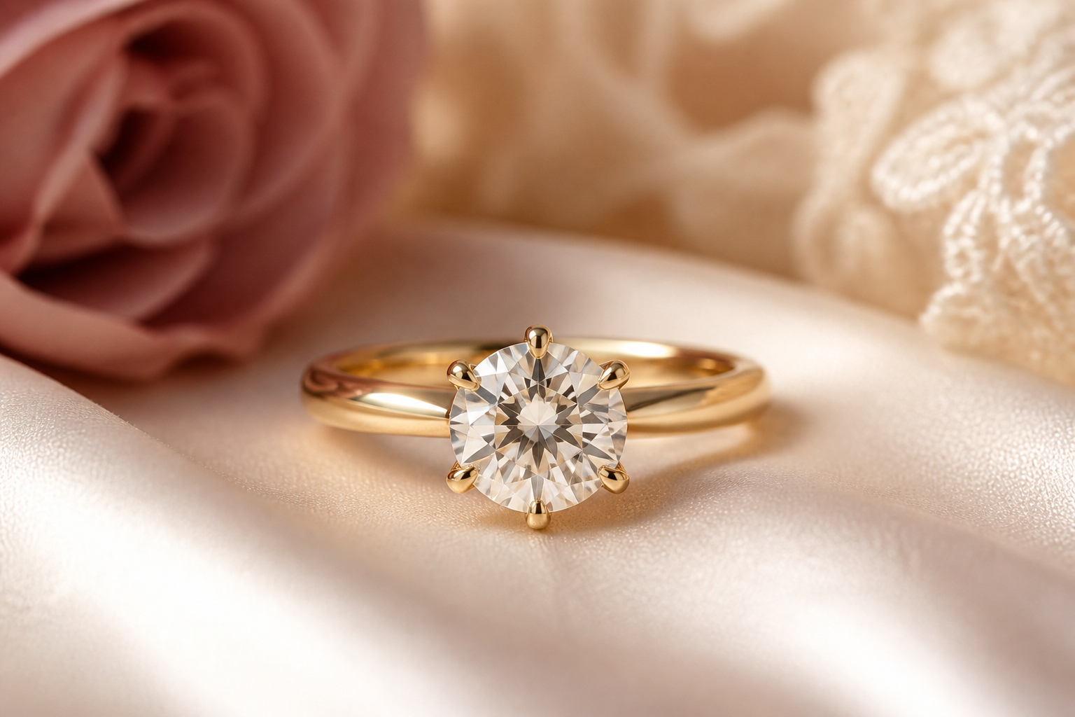 Round brilliant solitaire engagement ring